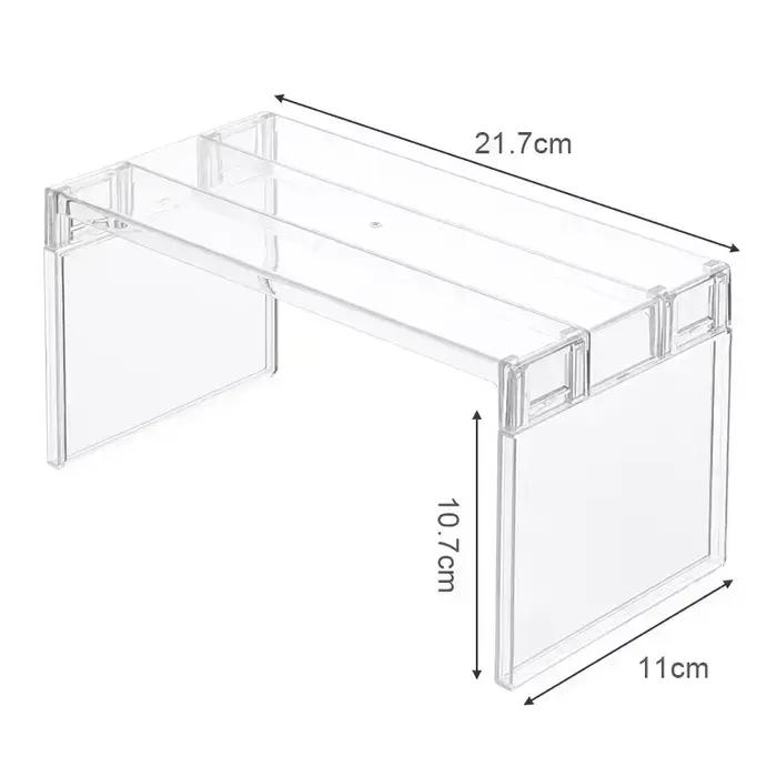 Étagère de rangement pour réfrigérateur, organisateurs de frigo, étagères séparatrices superposées, support de bureau transparent, gain de place, accessoires de cuisine