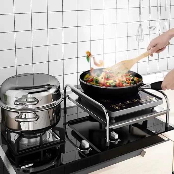 Support de cuisinière à induction en acier inoxydable pour cuisine