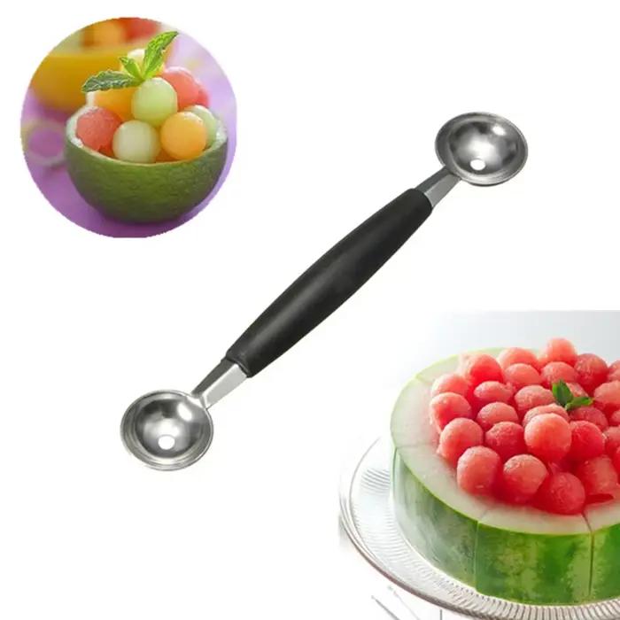 Cuillère à boules de melon en acier inoxydable pour fruits et légumes outil de cuisine pour préparer des desserts et plats artistiques occasions spéciales