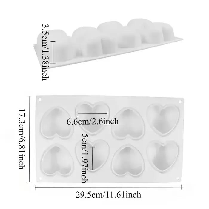Moule à gâteau en silicone forme cœur Léon outil de pâtisserie pour desserts romantiques occasions spéciales