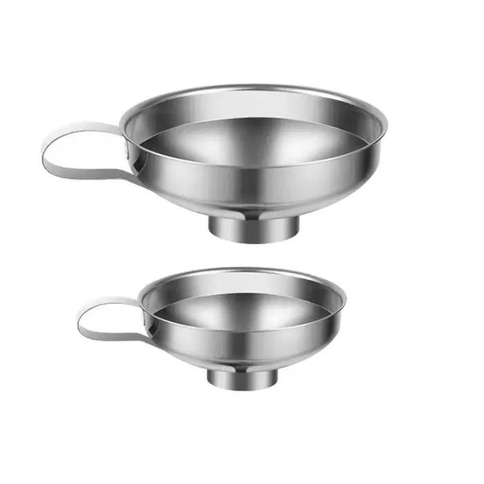 Entonnoir à large bouche en acier inoxydable, entonnoir en conserve, tasse, confiture, filtre à trémie pour pot de vinaigrette, filtre à huile en conserve, vin, eau, épices, etc.