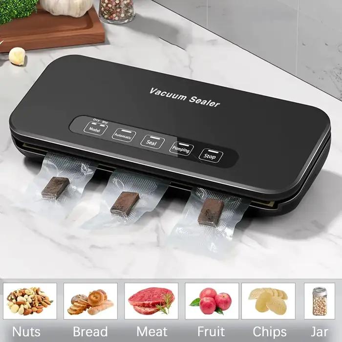 Machine à sceller sous vide pour la conservation des aliments avec kit de démarrage pour usage sec et humide occasionnel et professionnel