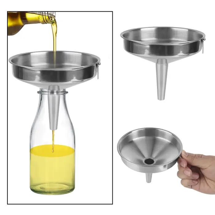 Entonnoir en acier inoxydable large ouverture pour vin bière conserve outils de cuisine accessoire de bar professionnel élégant pour femmes occasions spéciales