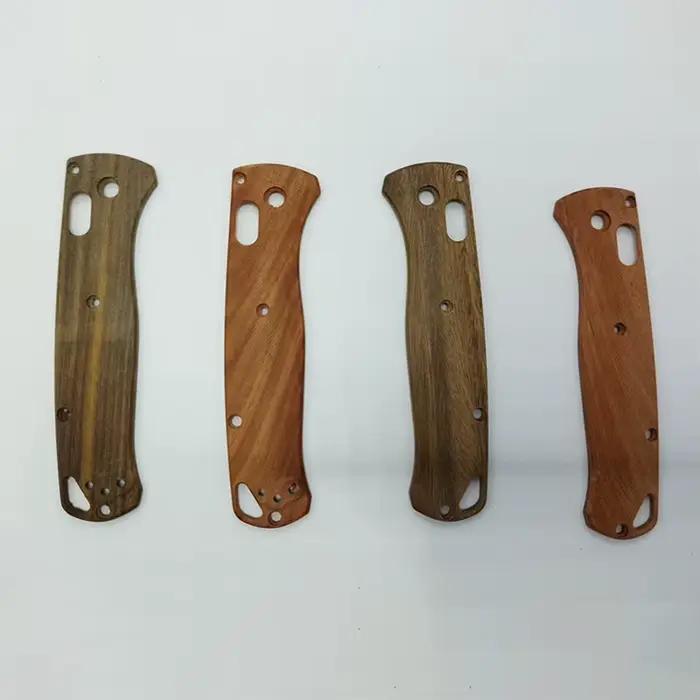 Balances de poignée de couteau en bois massif naturel personnalisé, 2 Types, pour couteaux Bugout 535, accessoires de fabrication de bricolage, pièces