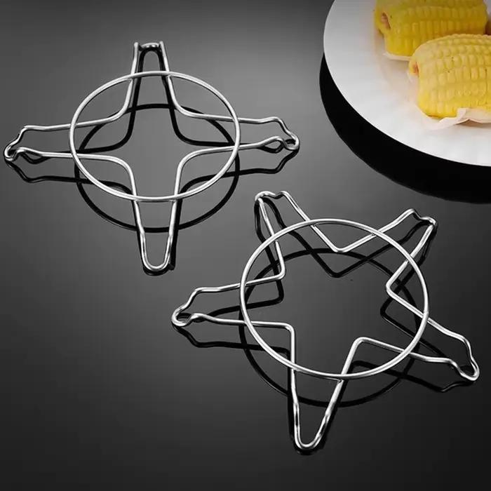 Support de casserole en acier inoxydable gris clair ou vert clair pour cuisson à la vapeur et woks polyvalent pour divers appareils de cuisine et occasions spéciales