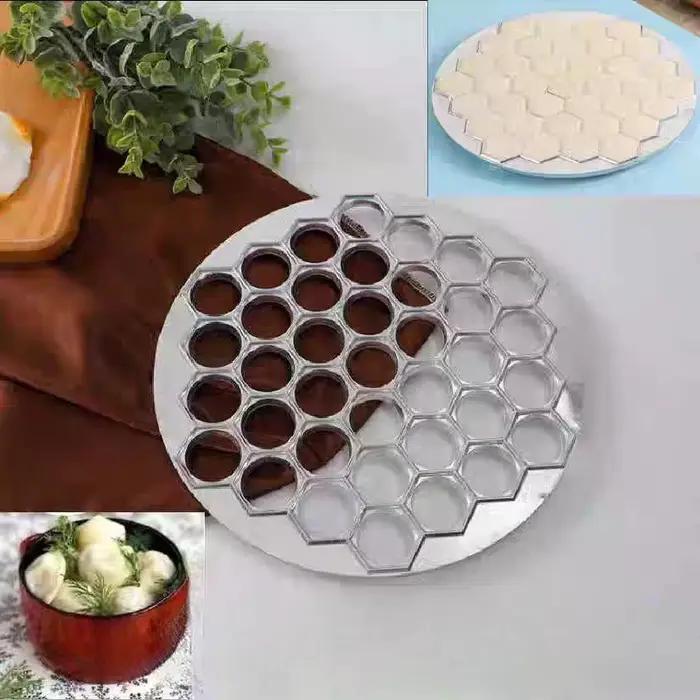 Ustensiles de cuisine : Moule à raviolis italiens, à wontons et à pelmeni en alliage d'aluminium, 12/37 trous, pour la préparation de dumplings à la viande, faites-le vous-même