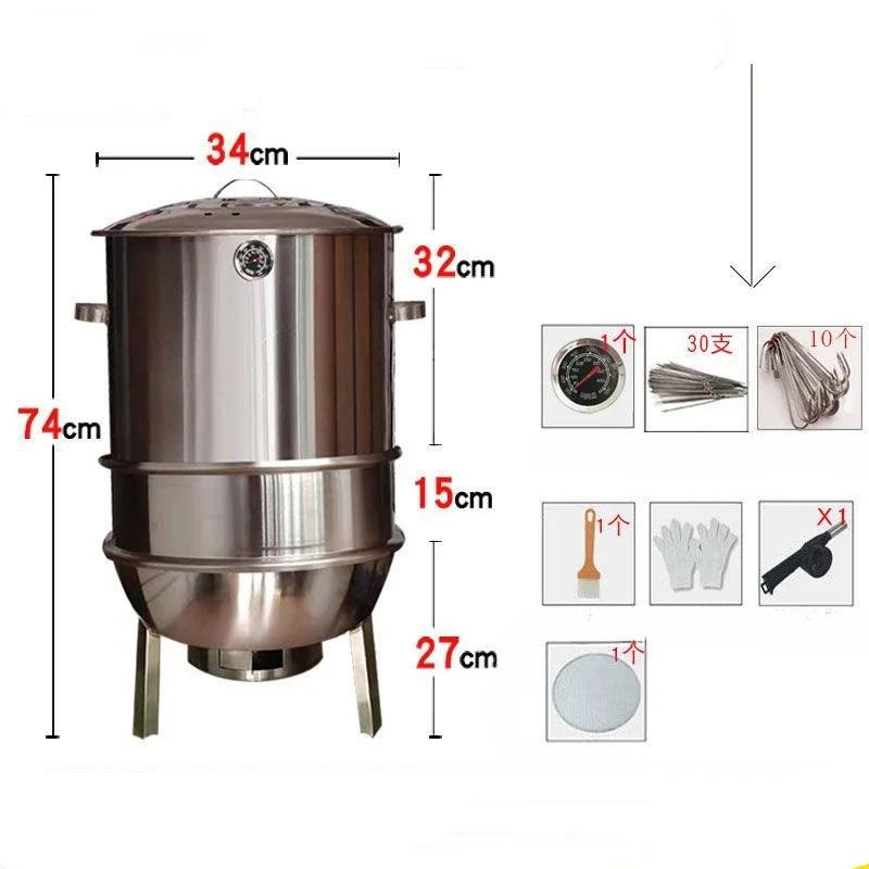3 Types de Barbecue sans fumée, four suspendu domestique en acier inoxydable, gamme de cuisine circu