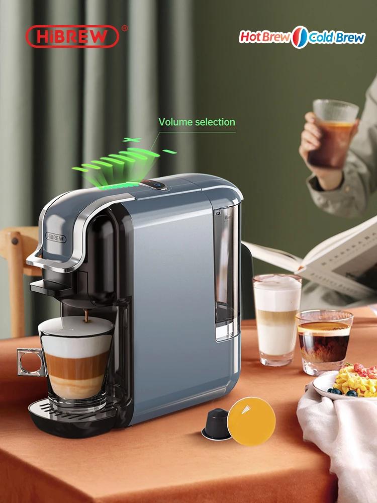 HiBREW Machine à café à capsules multiples, chaud/froid Dolce Gusto lait Nespresso Capsule ESE Pod c