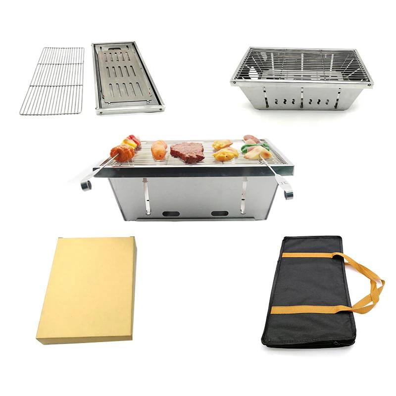 Gril de barbecue IGT Portable en acier inoxydable de 2,6 kg, prix d'usine, grils à charbon de bois f
