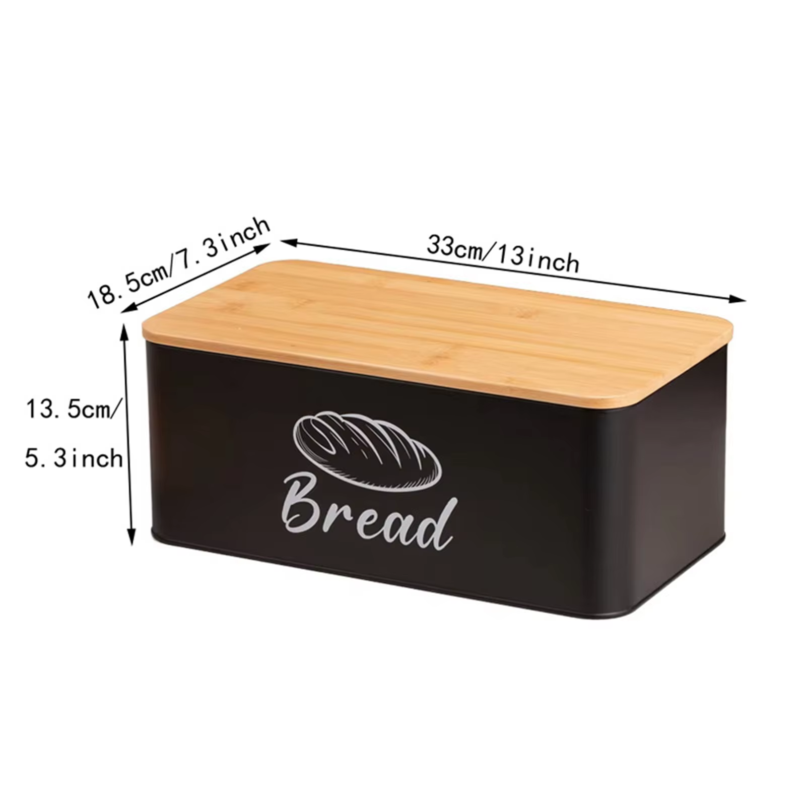Panier à pain robuste, boîte à pain, ustensile de cuisine, à une seule couche avec couvercle en bamb