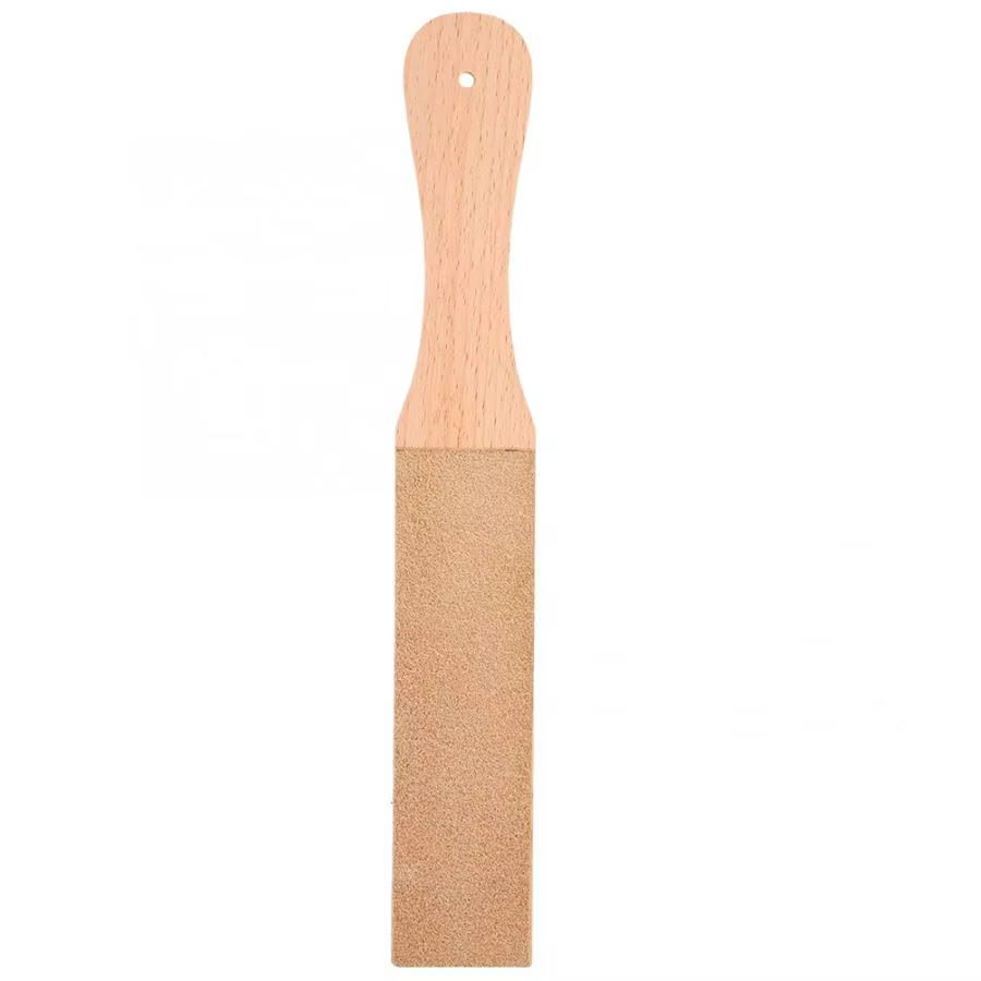 Planche à polir pour couteaux, manche en bois, aiguisage du cuir, Double face, aiguisage de la maiso