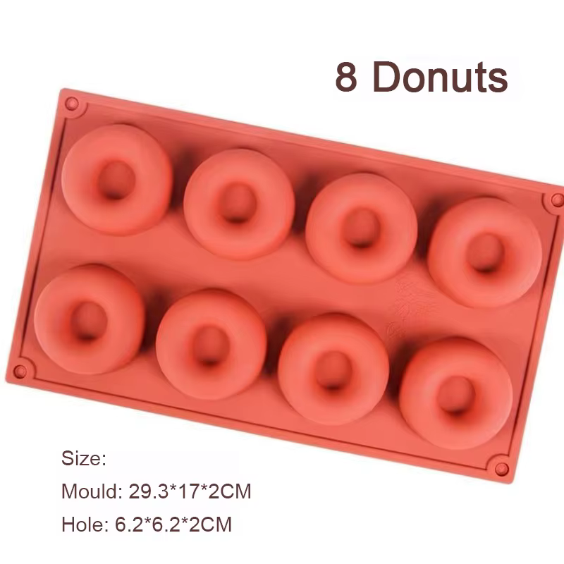 Fabricant de beignets en Silicone 3D, bricolage, pâtisserie, biscuits, chocolat, moules ronds, Muffi