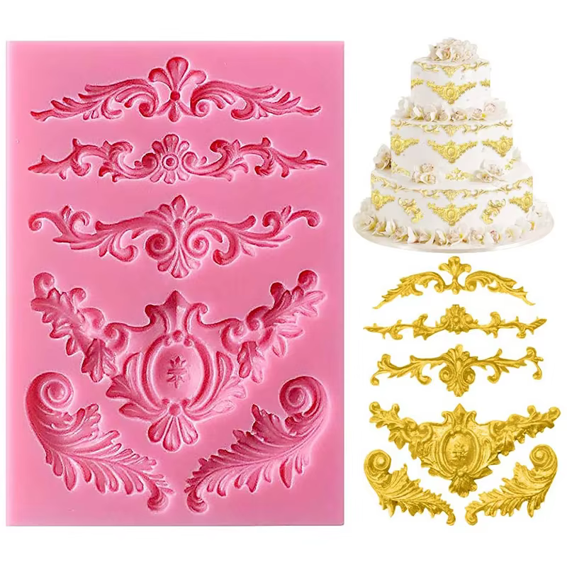 Moule à gâteau Fondant en Silicone, motif en Relief, Mousse, gâteau au chocolat, décoration de pâtis