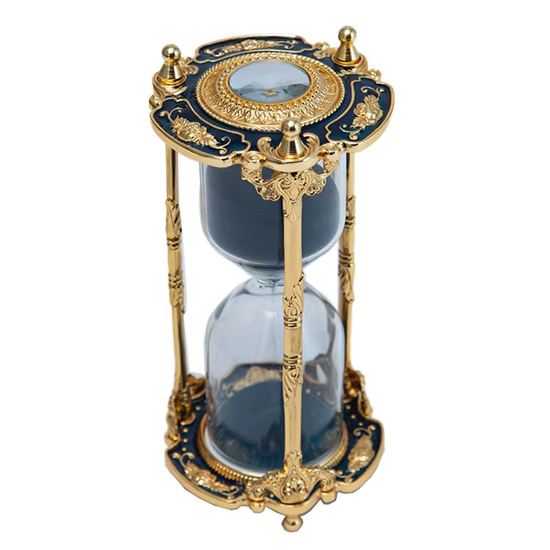 Sablier en métal avec minuterie, horloge de table créative, sable rétro, accessoires de décoration p