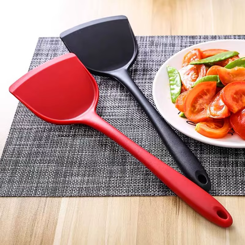 Spatule tournante antiadhésive en Silicone, pelle de cuisson résistante à la chaleur, spatule pour v
