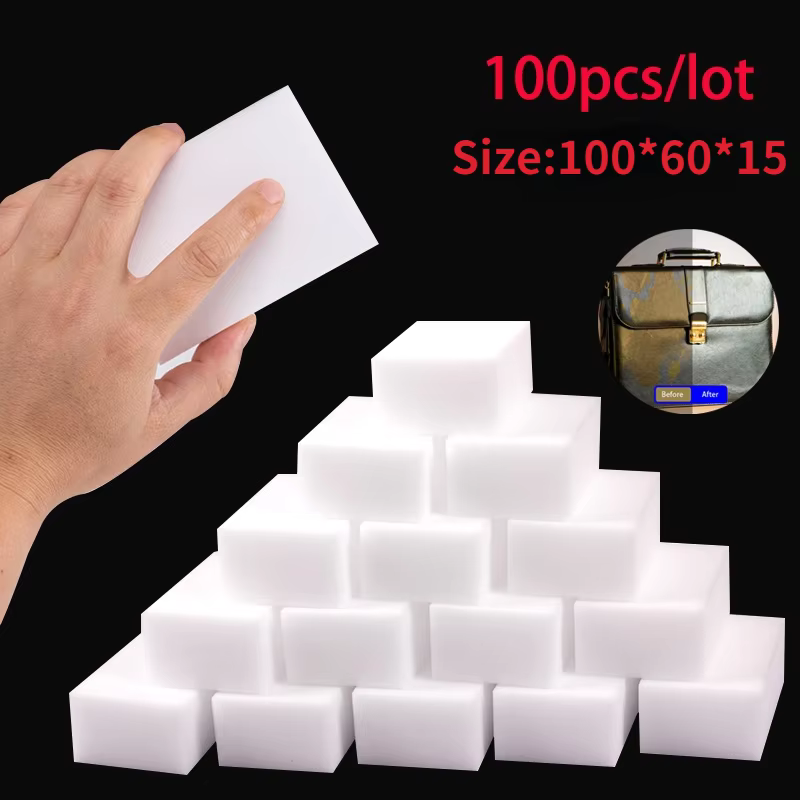 100 pièces/lot éponge mélamine éponge magique gomme pour cuisine bureau salle de bains mélamine nett