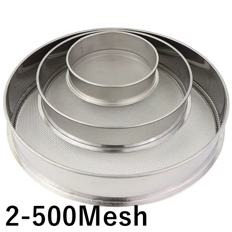 Tamis rond standard en acier inoxydable 500, tamis à ouverture de laboratoire, filtre à poudre de fa