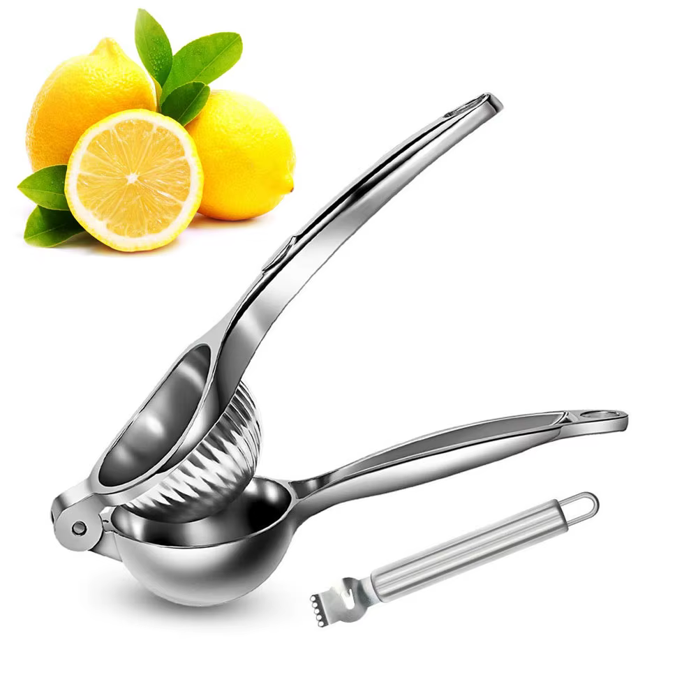 LMETJMA presse-citron manuel 304 acier inoxydable citron presse-agrumes presse-agrumes avec Zester O