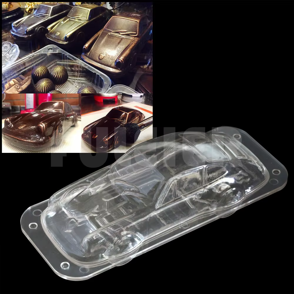 Moule à bonbons au chocolat 911, voiture de sport 3D, en plastique, chocolat belge, fait à la main, 