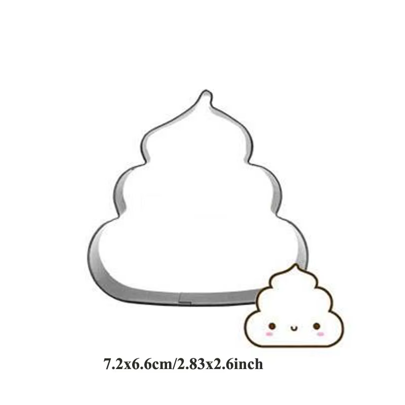 1 pièces pâtisserie reposteria dessin animé caca moules en métal emporte-pièce Fondant gâteau décor