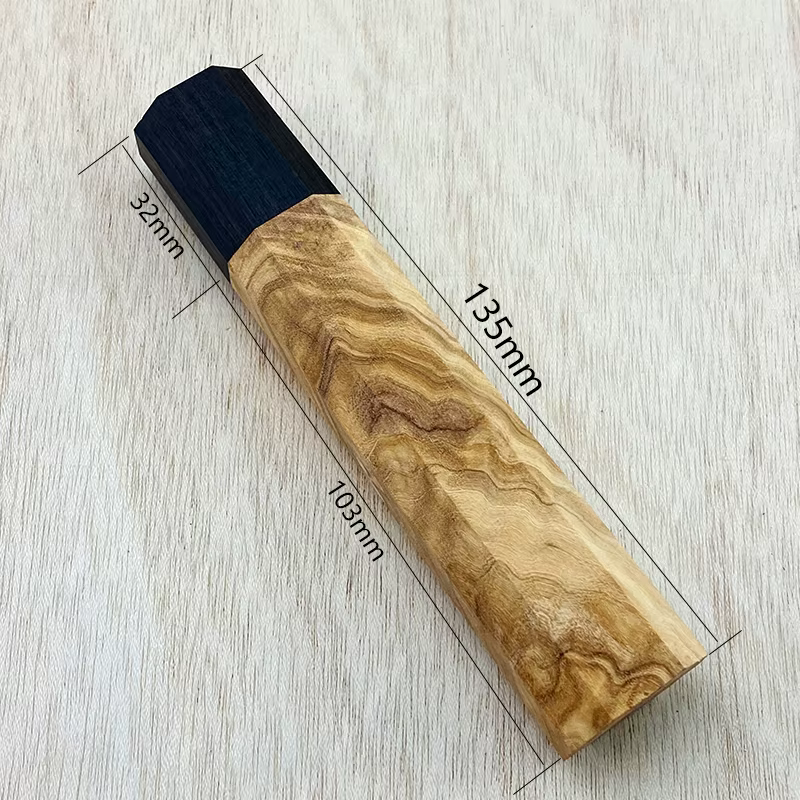 Manche octogonale de Style japonais pour manche de couteau de cuisine, manche de couteau en bois d'o
