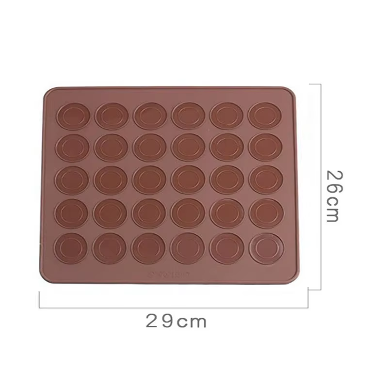 Nouveau Tapis de Cuisson en Silicone à 30 Cavités pour Macarons et Pâtisseries, Moule de Cuisson au 