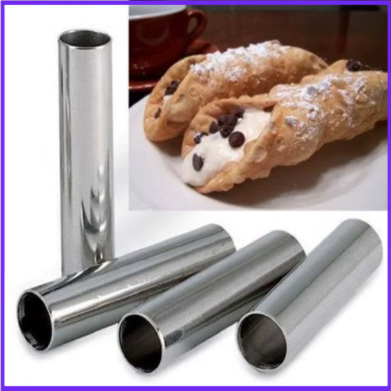 Formes de cannoli en aluminium, tube droit cannolo, ne colle pas, croissant, pain danois, 14,5 cm x 
