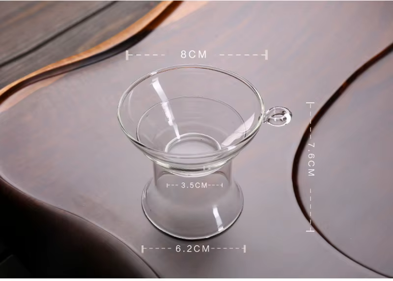 Passoire à thé en verre résistant à la chaleur avec poignée, infuseur à thé KungFu traditionnel chin