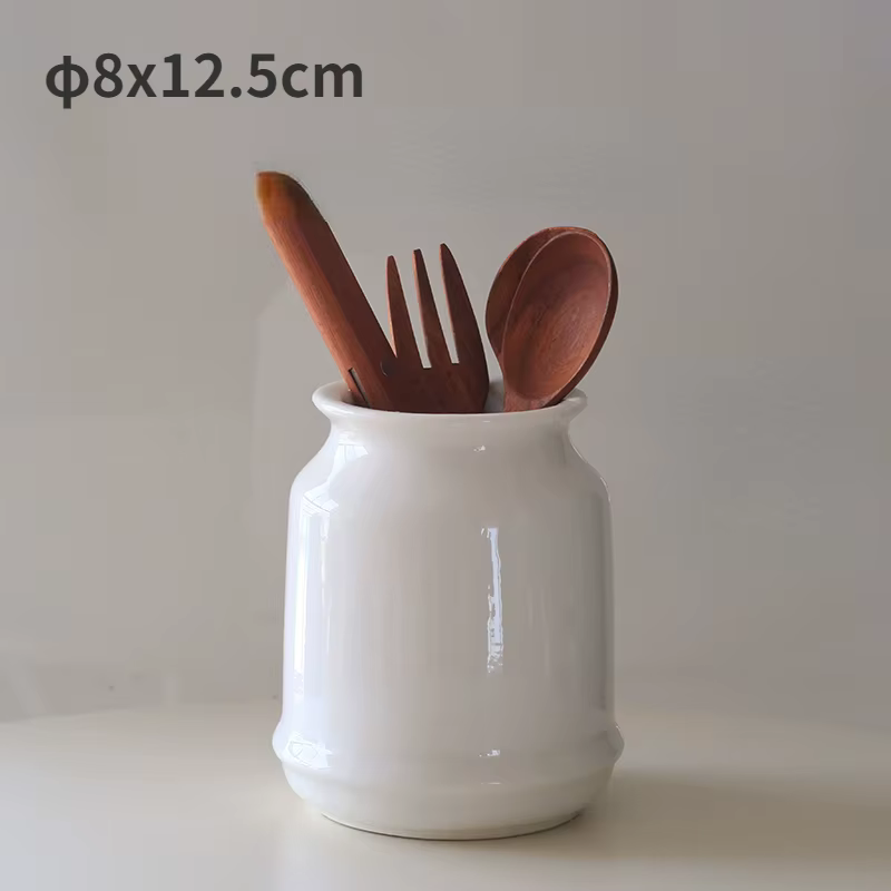 Porte-ustensiles de cuisine en porcelaine pour dessus de seau, outils de cuisine de ferme en métal,