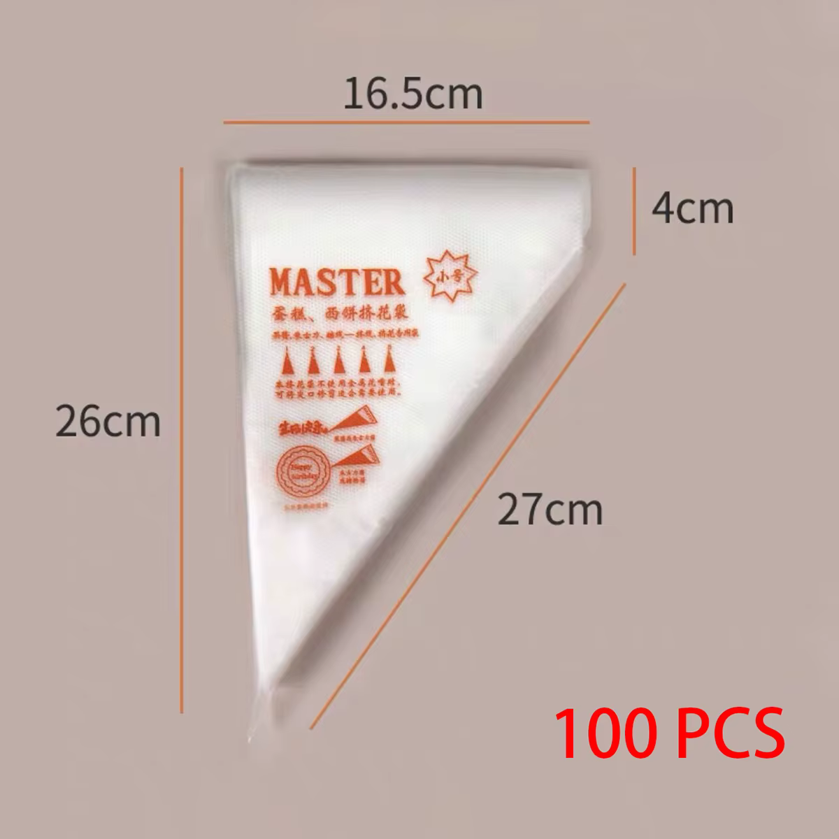 Sacs à pâtisserie jetables épais, 100 pièces, bricolage, décoration de crème de gâteau, sac à passep