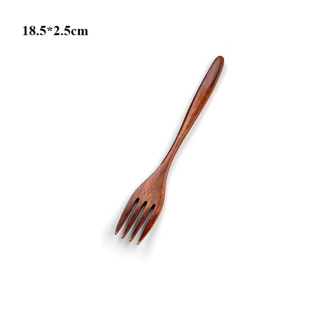 Cuillère en bois naturel faite à la main, fourchette, accessoires de cuisine, nouveau