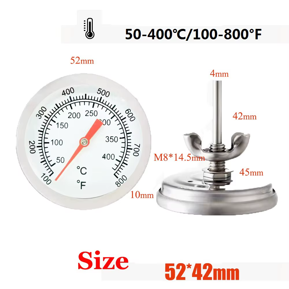 Thermomètre de four à Pizza pour cuisine, cuisson domestique, jauge de température 0-400 ℃   Thermom