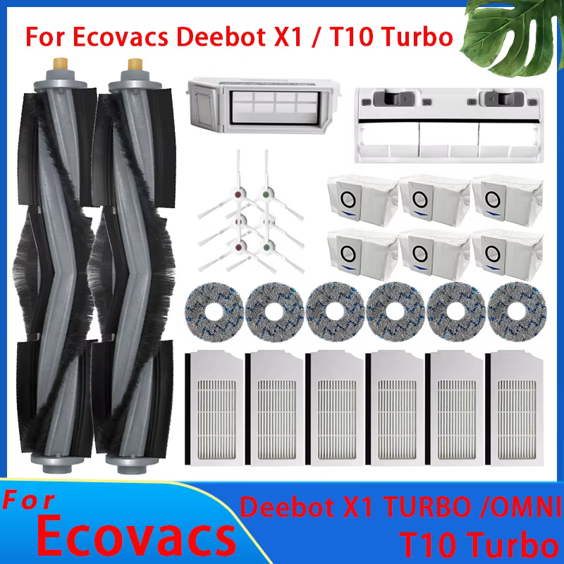 Pièces de rechange pour aspirateur Robot Ecovacs Deebot T10 OMNI X1 TURBO, filtre, brosse latérale,