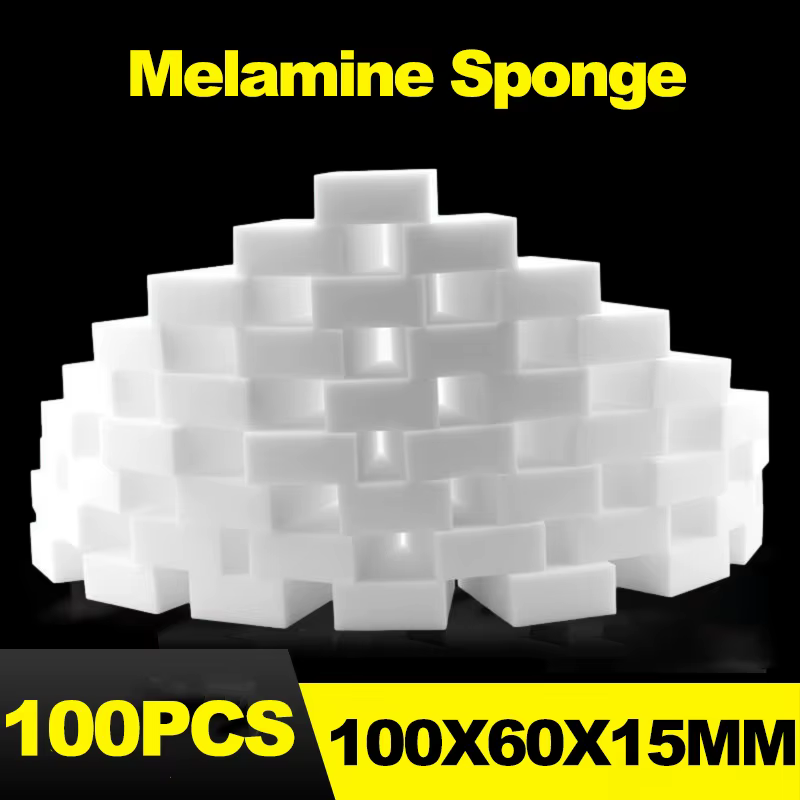 100 pièces/lot éponge mélamine éponge magique gomme pour cuisine plat lavage nettoyant salle de bain