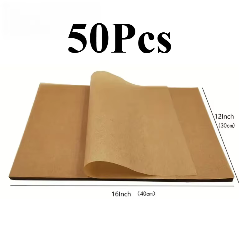 Papier parchemin rectangulaire prédécoupé, revêtement en Silicone, multi-usage pour four à vapeur, B