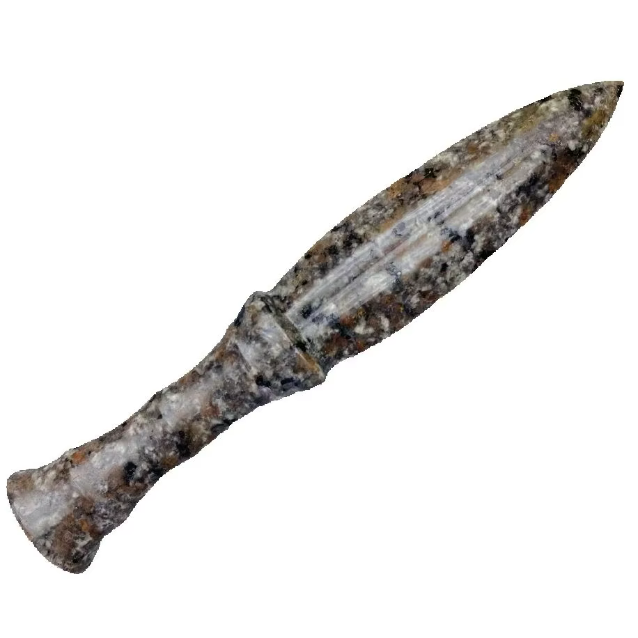 Couteau mystique unique en pierre Yooperlite – Pierre précieuse brute polie, couteau de méditation s
