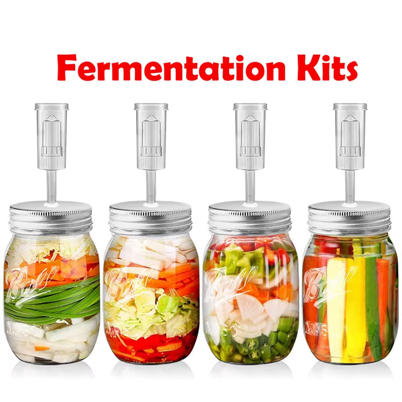 Couvercle de Fermentation de pot Mason à bouche large de 86mm/70mm, Kit de conservation des aliments