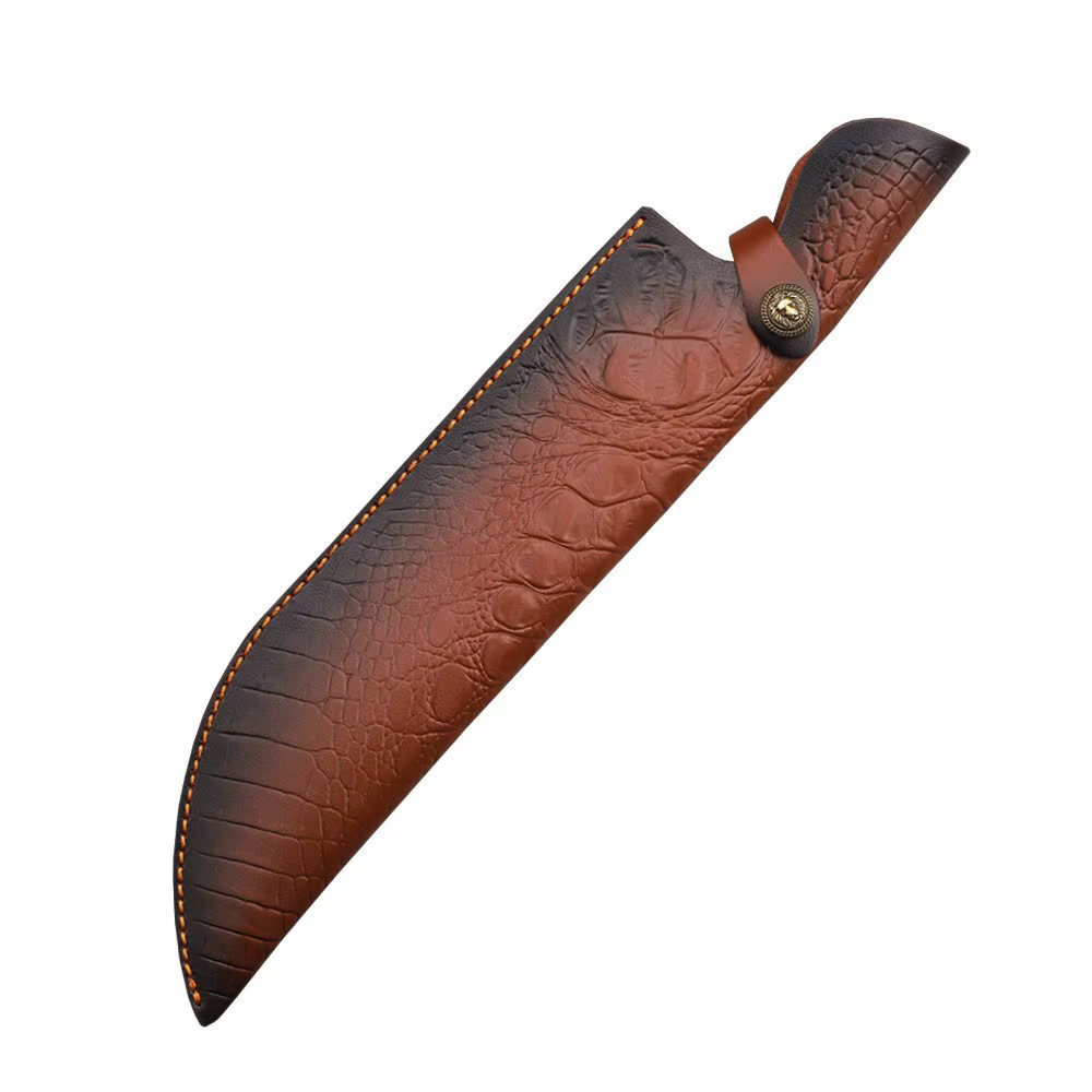 Fourreau de couteau à lame fixe de 42.3cm, cuir de vache gaufré, cuir de Grain supérieur, étui pour