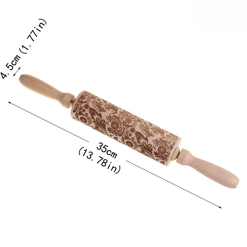 Rouleau à pâtisserie gravé en gaufrage, outil de cuisson, biscuits, Fondant, gâteau, pâte, rouleau à