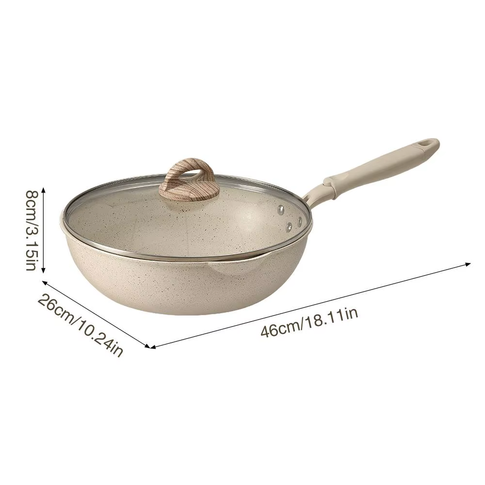 Poêle à frire en titane, motif marteau en écailles de poisson, poêle antiadhésive non revêtue, cuisi