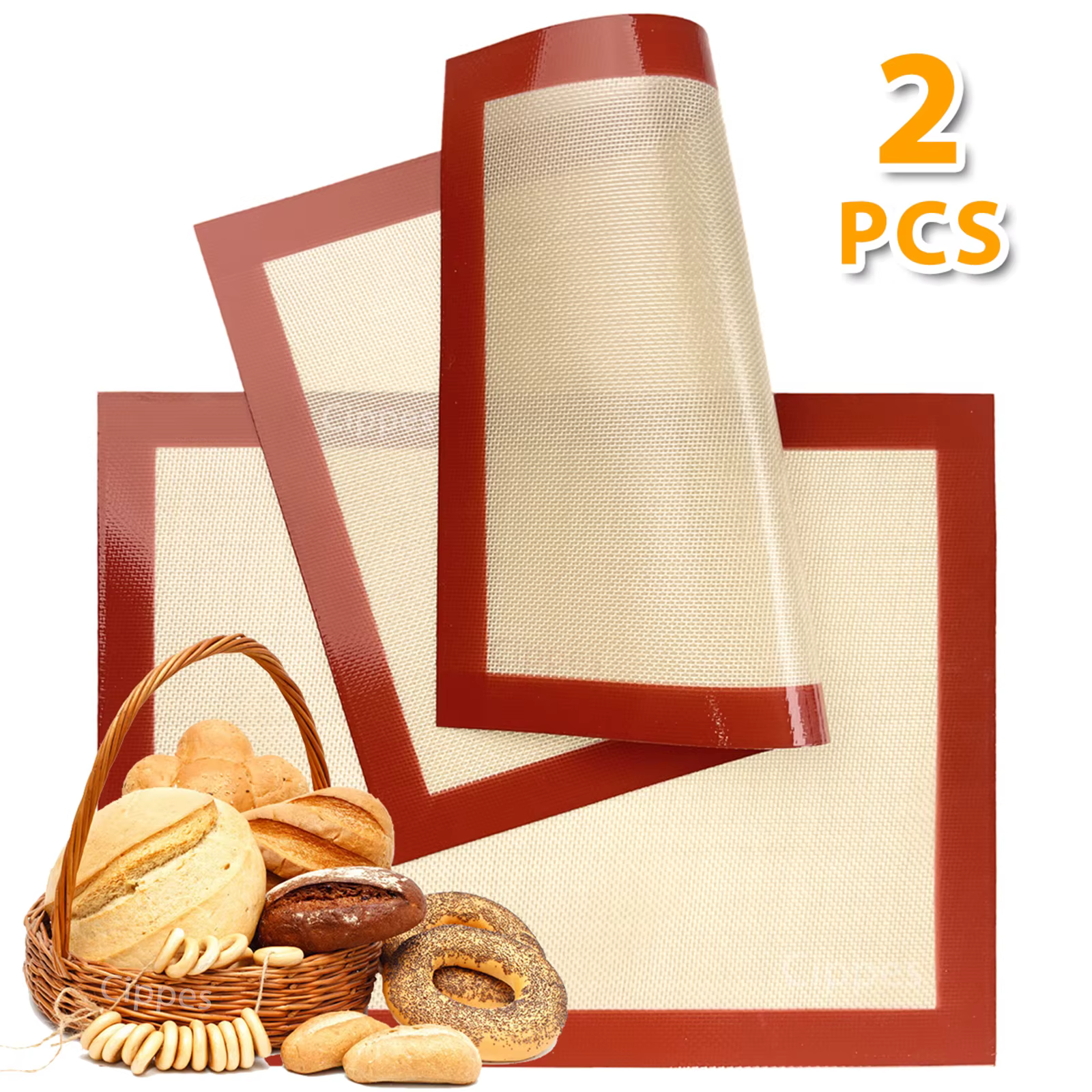 Tapis de cuisson en Silicone pour four, feuilles d'ustensiles de cuisson réutilisables, antiadhésive