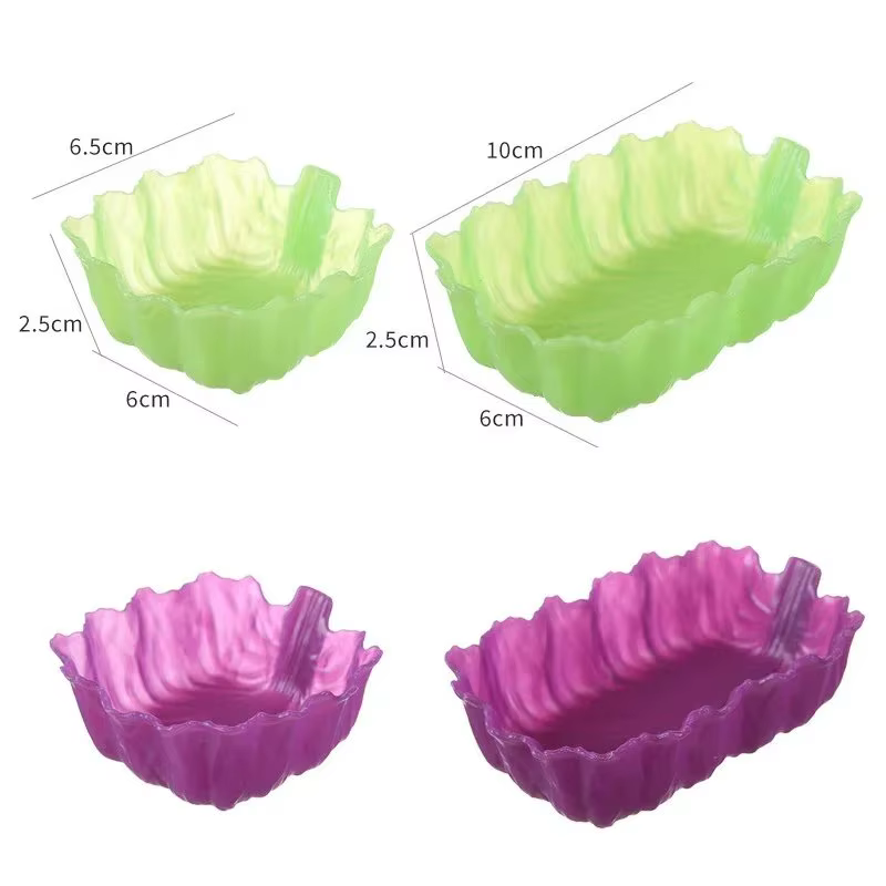 Feuille de cuisson en silicone en forme de cuir chevelu pour dessert Bento Cup, Square Veggie Cup Le