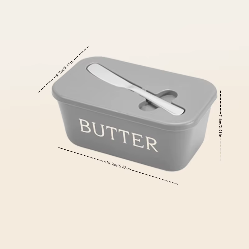Boîte à beurre avec couvercle pour le stockage au réfrigérateur, surface facile à nettoyer, idéale p