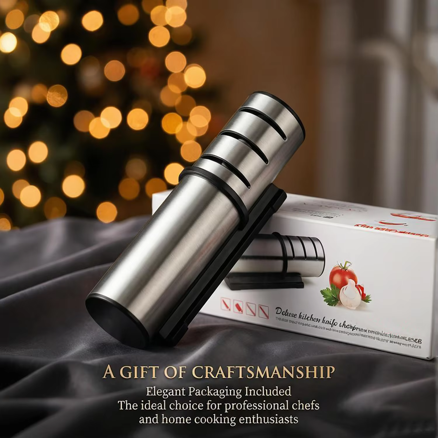 Aiguiseur de couteaux professionnel, conception à double fente diamant et céramique, adapté aux cout