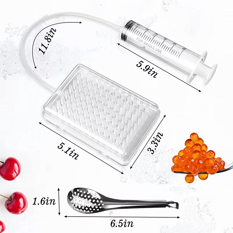 Boîte Distributrice de Sauce à la Caviar, Plateau Passoire à 96 Trous, Outils de Sphérisation pour C