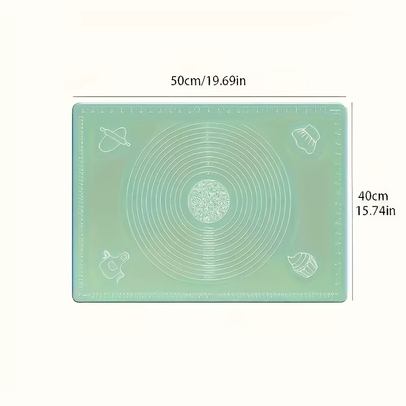 Tapis de cuisson en Silicone 50x40cm avec Guide de mesure, tapis de pâtisserie antiadhésif pour roul
