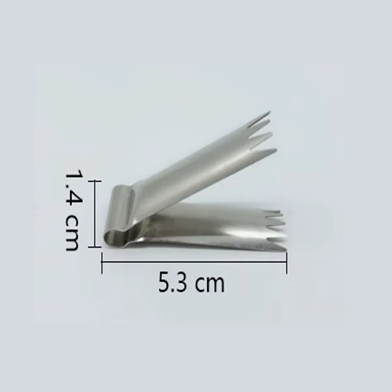 Pince croustillante en noyer, 1 pièce, en acier inoxydable, pour décoration de gâteau aux noix et ca