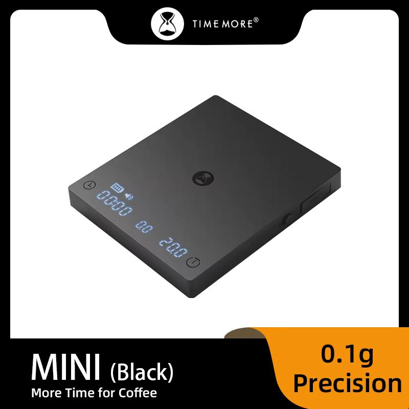 TIMEMORE Store miroir noir Mini nouvelle balance de cuisine expresso café alimentaire avec temps USB