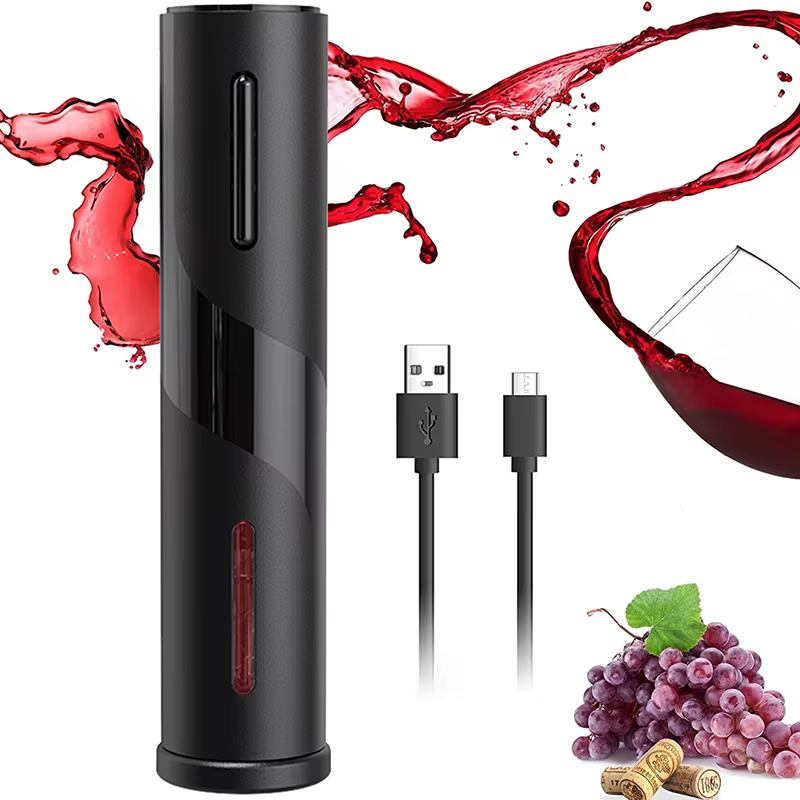 FLYMUYU ouvre-bouteille électrique Rechargeable avec coupe-feuille tire-bouchon automatique ouvre-bo