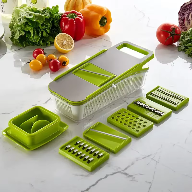 Ensemble de hachoirs à légumes, trancheur multifonctionnel, cuisine professionnelle, coupe de fruits